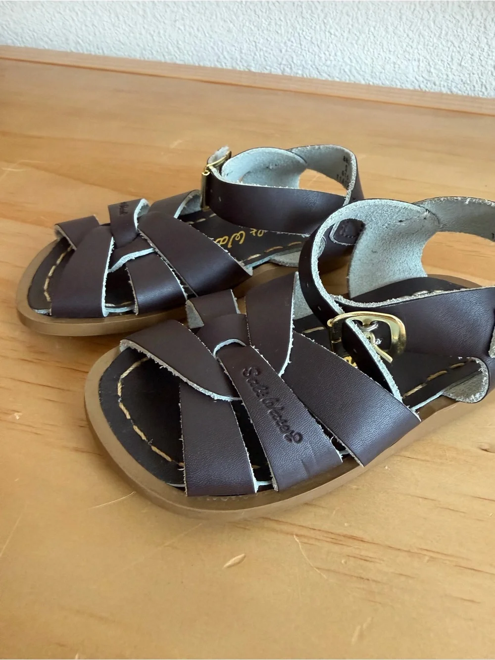 Salt Water Sandals Brown Leather baby Sandals